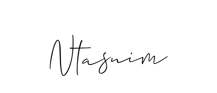 You can use this online signature creator to create a handwritten signature for the name Ntasnim. This is the best online autograph maker. Ntasnim signature style 2 images and pictures png