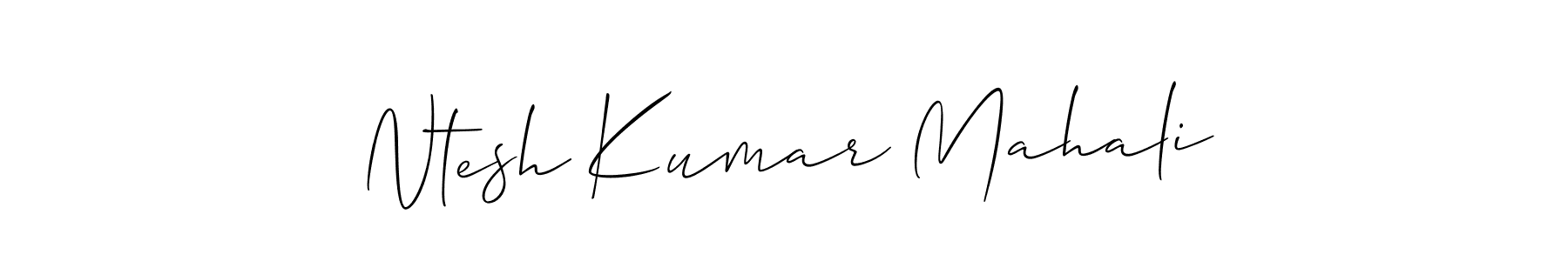 Ntesh Kumar Mahali stylish signature style. Best Handwritten Sign (Allison_Script) for my name. Handwritten Signature Collection Ideas for my name Ntesh Kumar Mahali. Ntesh Kumar Mahali signature style 2 images and pictures png