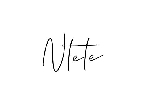 The best way (Allison_Script) to make a short signature is to pick only two or three words in your name. The name Ntete include a total of six letters. For converting this name. Ntete signature style 2 images and pictures png