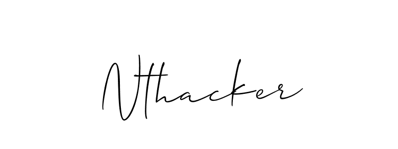 It looks lik you need a new signature style for name Nthacker. Design unique handwritten (Allison_Script) signature with our free signature maker in just a few clicks. Nthacker signature style 2 images and pictures png