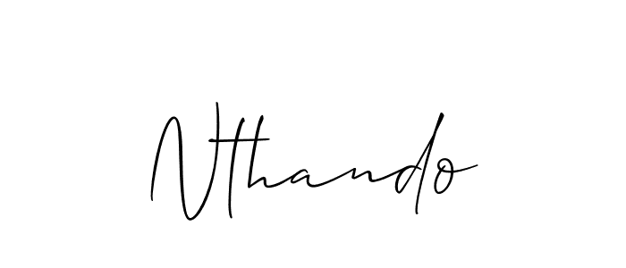 Nthando stylish signature style. Best Handwritten Sign (Allison_Script) for my name. Handwritten Signature Collection Ideas for my name Nthando. Nthando signature style 2 images and pictures png