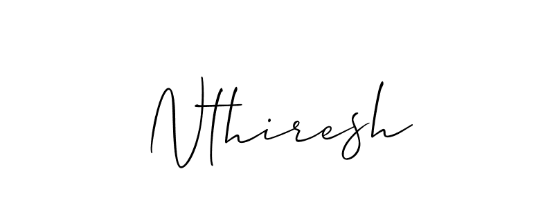 Design your own signature with our free online signature maker. With this signature software, you can create a handwritten (Allison_Script) signature for name Nthiresh. Nthiresh signature style 2 images and pictures png