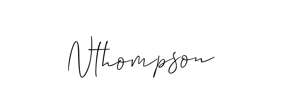 It looks lik you need a new signature style for name Nthompson. Design unique handwritten (Allison_Script) signature with our free signature maker in just a few clicks. Nthompson signature style 2 images and pictures png