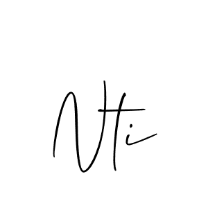 Create a beautiful signature design for name Nti. With this signature (Allison_Script) fonts, you can make a handwritten signature for free. Nti signature style 2 images and pictures png