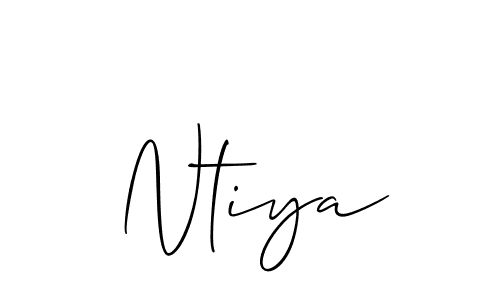 Create a beautiful signature design for name Ntiya. With this signature (Allison_Script) fonts, you can make a handwritten signature for free. Ntiya signature style 2 images and pictures png