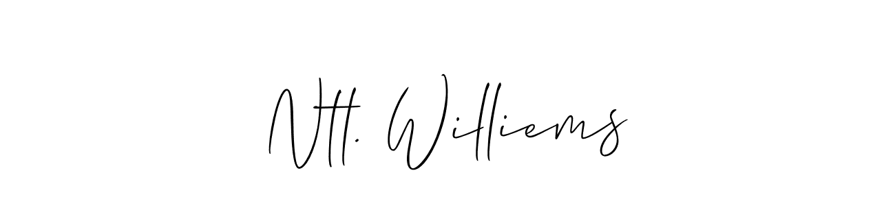 Make a short Ntl. Williems signature style. Manage your documents anywhere anytime using Allison_Script. Create and add eSignatures, submit forms, share and send files easily. Ntl. Williems signature style 2 images and pictures png