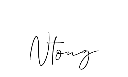 Create a beautiful signature design for name Ntong. With this signature (Allison_Script) fonts, you can make a handwritten signature for free. Ntong signature style 2 images and pictures png