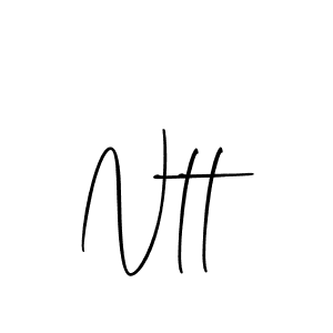 How to make Ntt signature? Allison_Script is a professional autograph style. Create handwritten signature for Ntt name. Ntt signature style 2 images and pictures png