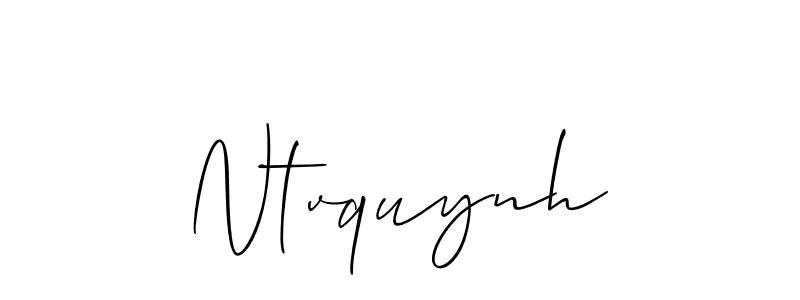 Use a signature maker to create a handwritten signature online. With this signature software, you can design (Allison_Script) your own signature for name Ntvquynh. Ntvquynh signature style 2 images and pictures png