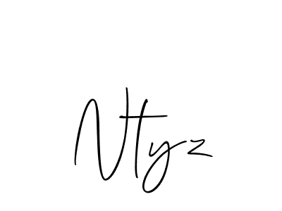 Make a beautiful signature design for name Ntyz. With this signature (Allison_Script) style, you can create a handwritten signature for free. Ntyz signature style 2 images and pictures png