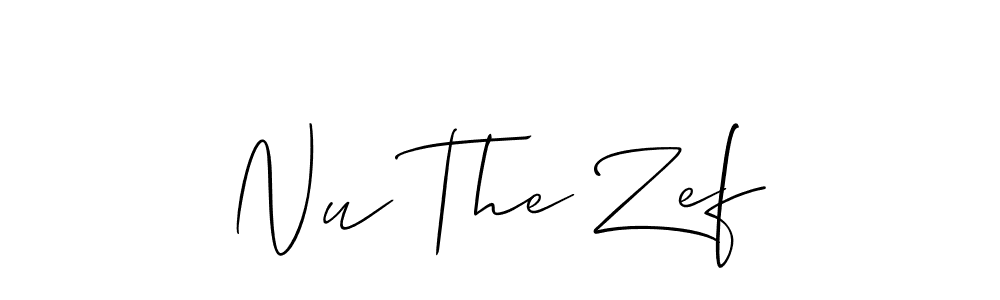 Once you've used our free online signature maker to create your best signature Allison_Script style, it's time to enjoy all of the benefits that Nu The Zef name signing documents. Nu The Zef signature style 2 images and pictures png