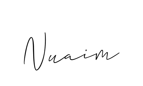 How to Draw Nuaim signature style? Allison_Script is a latest design signature styles for name Nuaim. Nuaim signature style 2 images and pictures png