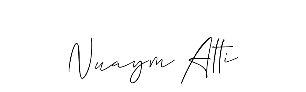 Nuaym Alti stylish signature style. Best Handwritten Sign (Allison_Script) for my name. Handwritten Signature Collection Ideas for my name Nuaym Alti. Nuaym Alti signature style 2 images and pictures png