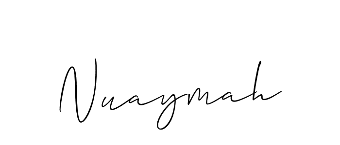 if you are searching for the best signature style for your name Nuaymah. so please give up your signature search. here we have designed multiple signature styles  using Allison_Script. Nuaymah signature style 2 images and pictures png
