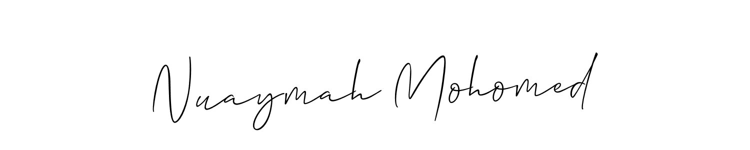 See photos of Nuaymah Mohomed official signature by Spectra . Check more albums & portfolios. Read reviews & check more about Allison_Script font. Nuaymah Mohomed signature style 2 images and pictures png