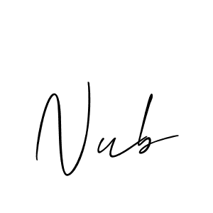 if you are searching for the best signature style for your name Nub. so please give up your signature search. here we have designed multiple signature styles  using Allison_Script. Nub signature style 2 images and pictures png