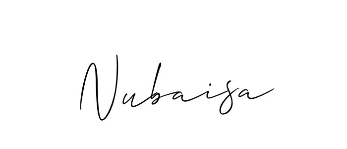 Also You can easily find your signature by using the search form. We will create Nubaisa name handwritten signature images for you free of cost using Allison_Script sign style. Nubaisa signature style 2 images and pictures png