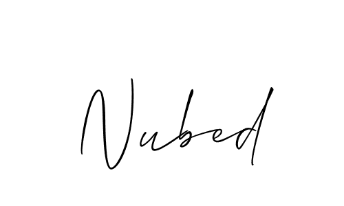 The best way (Allison_Script) to make a short signature is to pick only two or three words in your name. The name Nubed include a total of six letters. For converting this name. Nubed signature style 2 images and pictures png