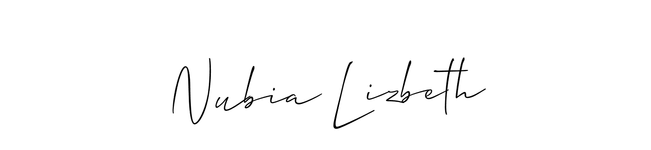 Nubia Lizbeth stylish signature style. Best Handwritten Sign (Allison_Script) for my name. Handwritten Signature Collection Ideas for my name Nubia Lizbeth. Nubia Lizbeth signature style 2 images and pictures png