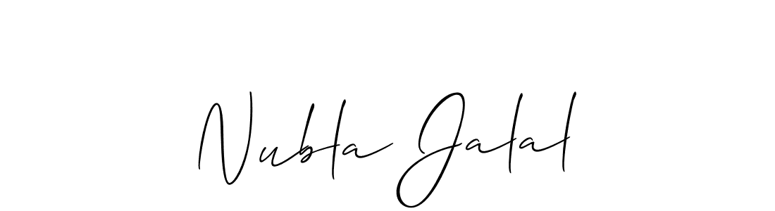 Make a beautiful signature design for name Nubla Jalal. Use this online signature maker to create a handwritten signature for free. Nubla Jalal signature style 2 images and pictures png