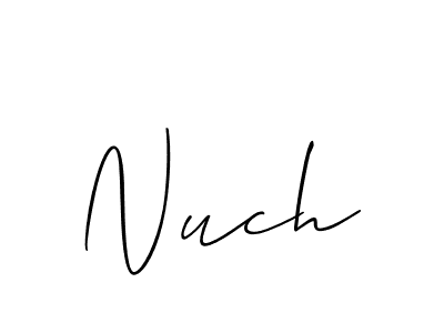 You should practise on your own different ways (Allison_Script) to write your name (Nuch) in signature. don't let someone else do it for you. Nuch signature style 2 images and pictures png