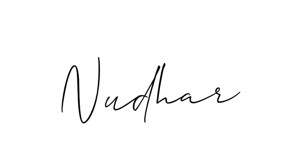 How to make Nudhar signature? Allison_Script is a professional autograph style. Create handwritten signature for Nudhar name. Nudhar signature style 2 images and pictures png