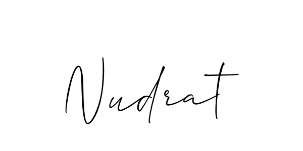 Nudrat stylish signature style. Best Handwritten Sign (Allison_Script) for my name. Handwritten Signature Collection Ideas for my name Nudrat. Nudrat signature style 2 images and pictures png