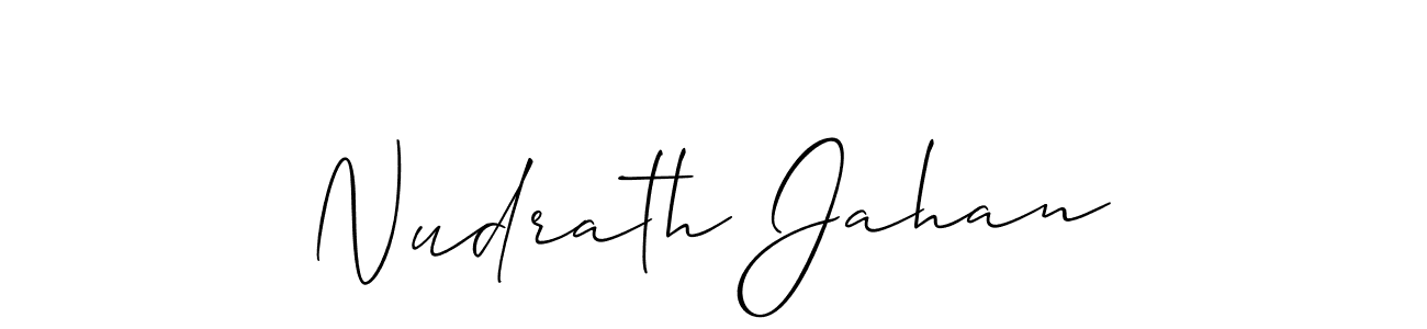 Once you've used our free online signature maker to create your best signature Allison_Script style, it's time to enjoy all of the benefits that Nudrath Jahan name signing documents. Nudrath Jahan signature style 2 images and pictures png