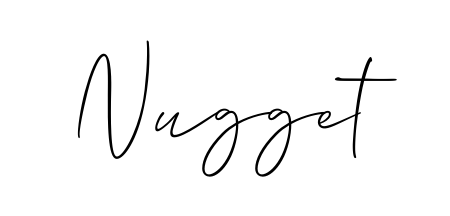 Make your name Nugget memorable on every contract using Allison_Script autograph style. Instant transparent background export available. Nugget signature style 2 images and pictures png