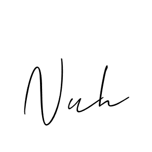 How to make Nuh signature? Allison_Script is a professional autograph style. Create handwritten signature for Nuh name. Nuh signature style 2 images and pictures png