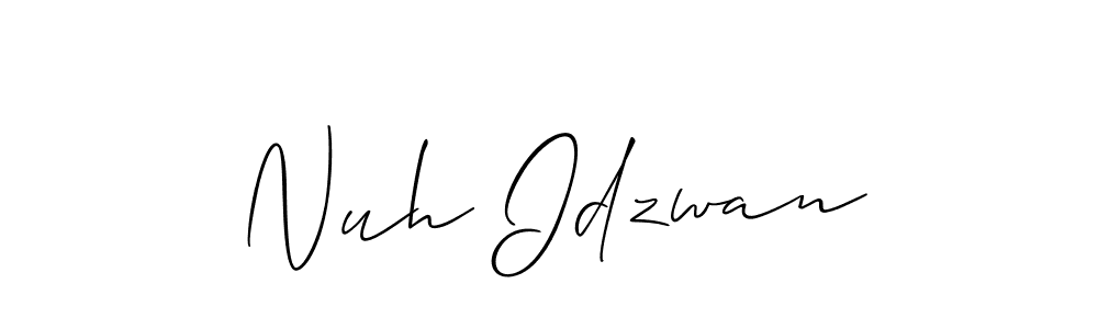 Best and Professional Signature Style for Nuh Idzwan. Allison_Script Best Signature Style Collection. Nuh Idzwan signature style 2 images and pictures png