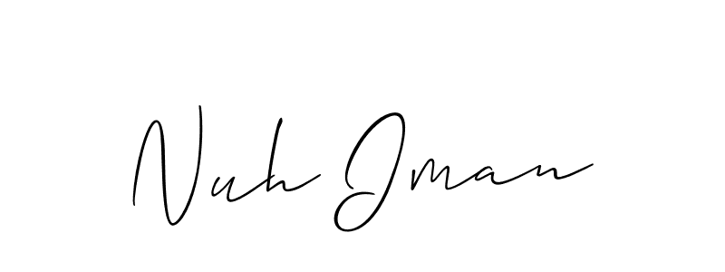 Best and Professional Signature Style for Nuh Iman. Allison_Script Best Signature Style Collection. Nuh Iman signature style 2 images and pictures png