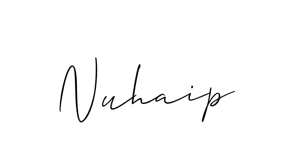 Also we have Nuhaip name is the best signature style. Create professional handwritten signature collection using Allison_Script autograph style. Nuhaip signature style 2 images and pictures png