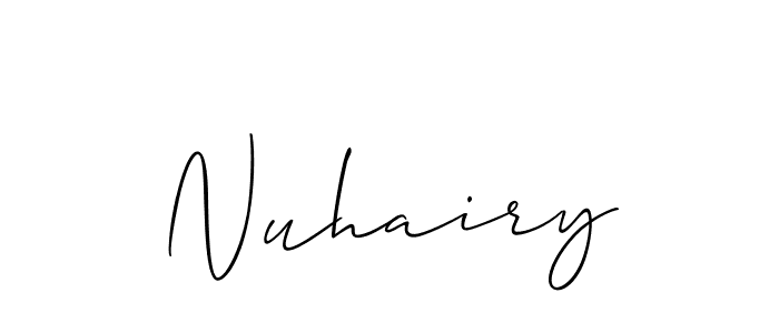 How to make Nuhairy signature? Allison_Script is a professional autograph style. Create handwritten signature for Nuhairy name. Nuhairy signature style 2 images and pictures png