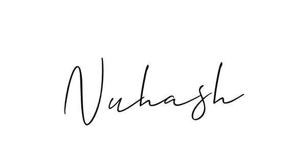 Use a signature maker to create a handwritten signature online. With this signature software, you can design (Allison_Script) your own signature for name Nuhash. Nuhash signature style 2 images and pictures png