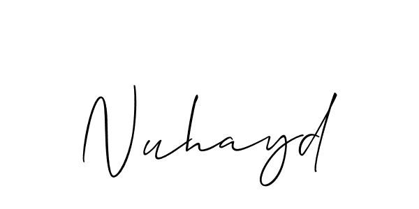 if you are searching for the best signature style for your name Nuhayd. so please give up your signature search. here we have designed multiple signature styles  using Allison_Script. Nuhayd signature style 2 images and pictures png
