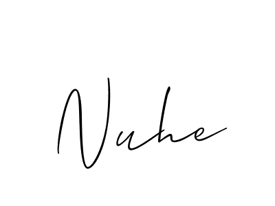 How to Draw Nuhe signature style? Allison_Script is a latest design signature styles for name Nuhe. Nuhe signature style 2 images and pictures png