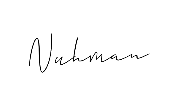 Also we have Nuhman name is the best signature style. Create professional handwritten signature collection using Allison_Script autograph style. Nuhman signature style 2 images and pictures png