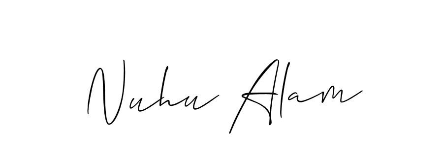 It looks lik you need a new signature style for name Nuhu Alam. Design unique handwritten (Allison_Script) signature with our free signature maker in just a few clicks. Nuhu Alam signature style 2 images and pictures png
