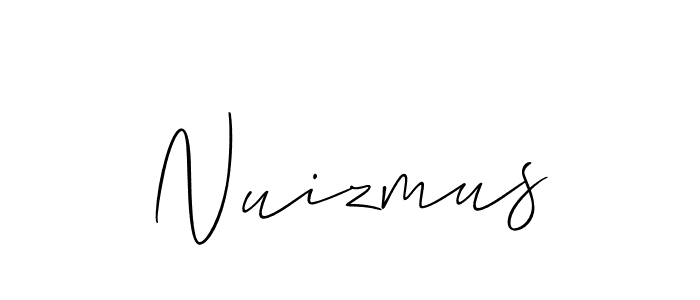 Create a beautiful signature design for name Nuizmus. With this signature (Allison_Script) fonts, you can make a handwritten signature for free. Nuizmus signature style 2 images and pictures png