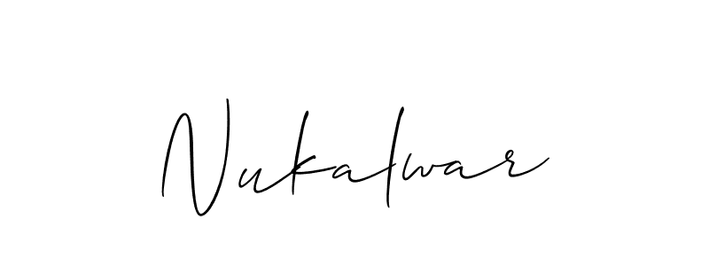 Design your own signature with our free online signature maker. With this signature software, you can create a handwritten (Allison_Script) signature for name Nukalwar. Nukalwar signature style 2 images and pictures png