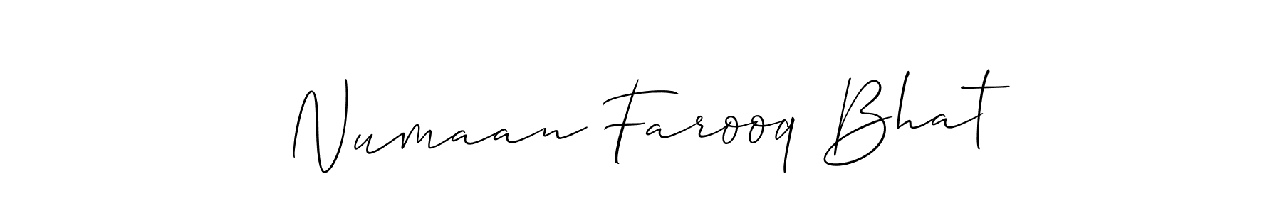 This is the best signature style for the Numaan Farooq Bhat name. Also you like these signature font (Allison_Script). Mix name signature. Numaan Farooq Bhat signature style 2 images and pictures png