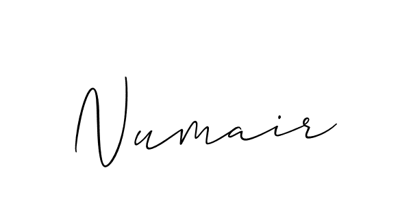 Design your own signature with our free online signature maker. With this signature software, you can create a handwritten (Allison_Script) signature for name Numair. Numair signature style 2 images and pictures png