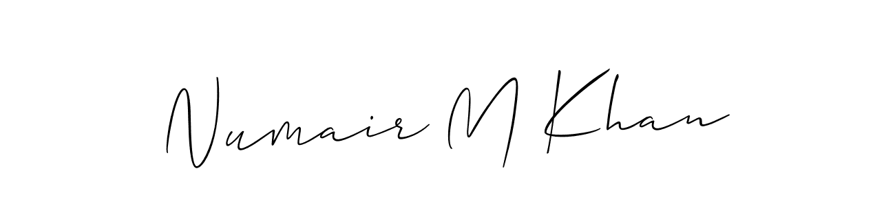 This is the best signature style for the Numair M Khan name. Also you like these signature font (Allison_Script). Mix name signature. Numair M Khan signature style 2 images and pictures png