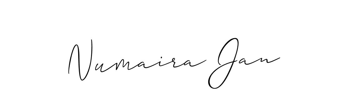 Create a beautiful signature design for name Numaira Jan. With this signature (Allison_Script) fonts, you can make a handwritten signature for free. Numaira Jan signature style 2 images and pictures png