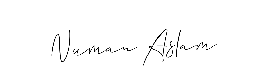 Also we have Numan Aslam name is the best signature style. Create professional handwritten signature collection using Allison_Script autograph style. Numan Aslam signature style 2 images and pictures png