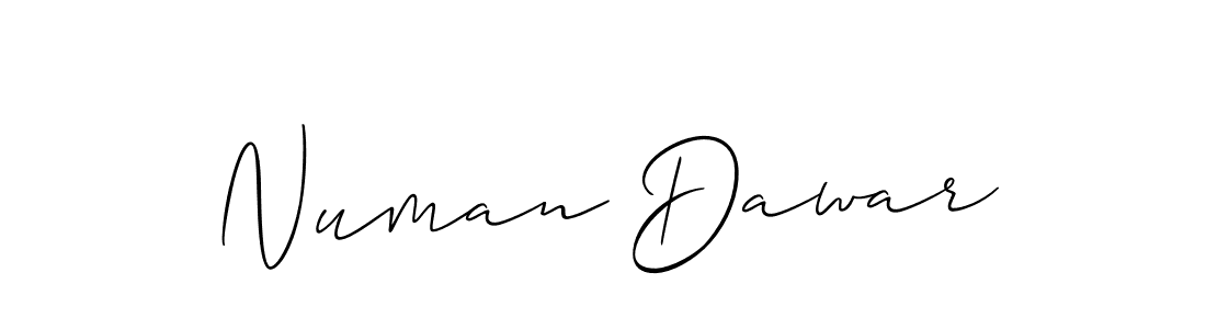 How to make Numan Dawar signature? Allison_Script is a professional autograph style. Create handwritten signature for Numan Dawar name. Numan Dawar signature style 2 images and pictures png