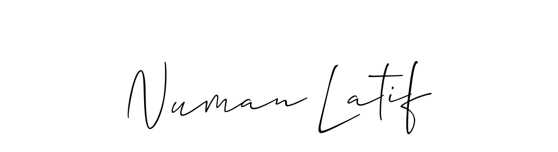How to make Numan Latif signature? Allison_Script is a professional autograph style. Create handwritten signature for Numan Latif name. Numan Latif signature style 2 images and pictures png