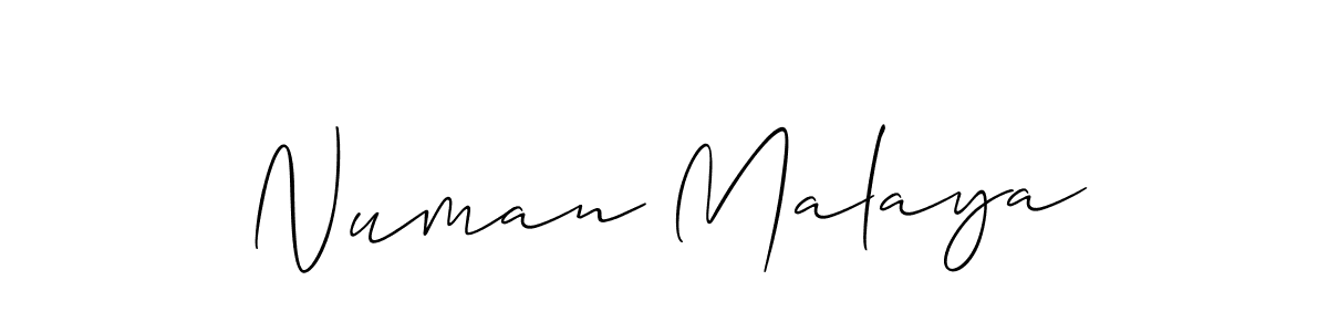 Similarly Allison_Script is the best handwritten signature design. Signature creator online .You can use it as an online autograph creator for name Numan Malaya. Numan Malaya signature style 2 images and pictures png