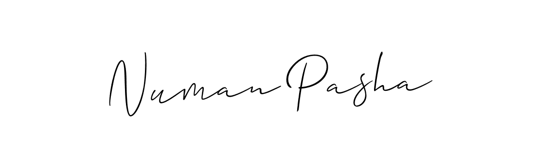 The best way (Allison_Script) to make a short signature is to pick only two or three words in your name. The name Numan Pasha include a total of six letters. For converting this name. Numan Pasha signature style 2 images and pictures png